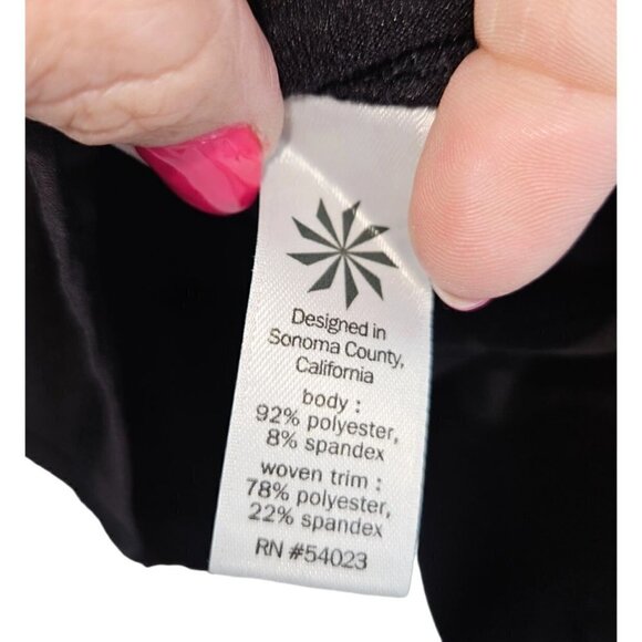 Athleta Womens Pullover Hoodie Sweatshirt Kangaroo Zip Pocket Medium 8 10 Black - Picture 10 of 16